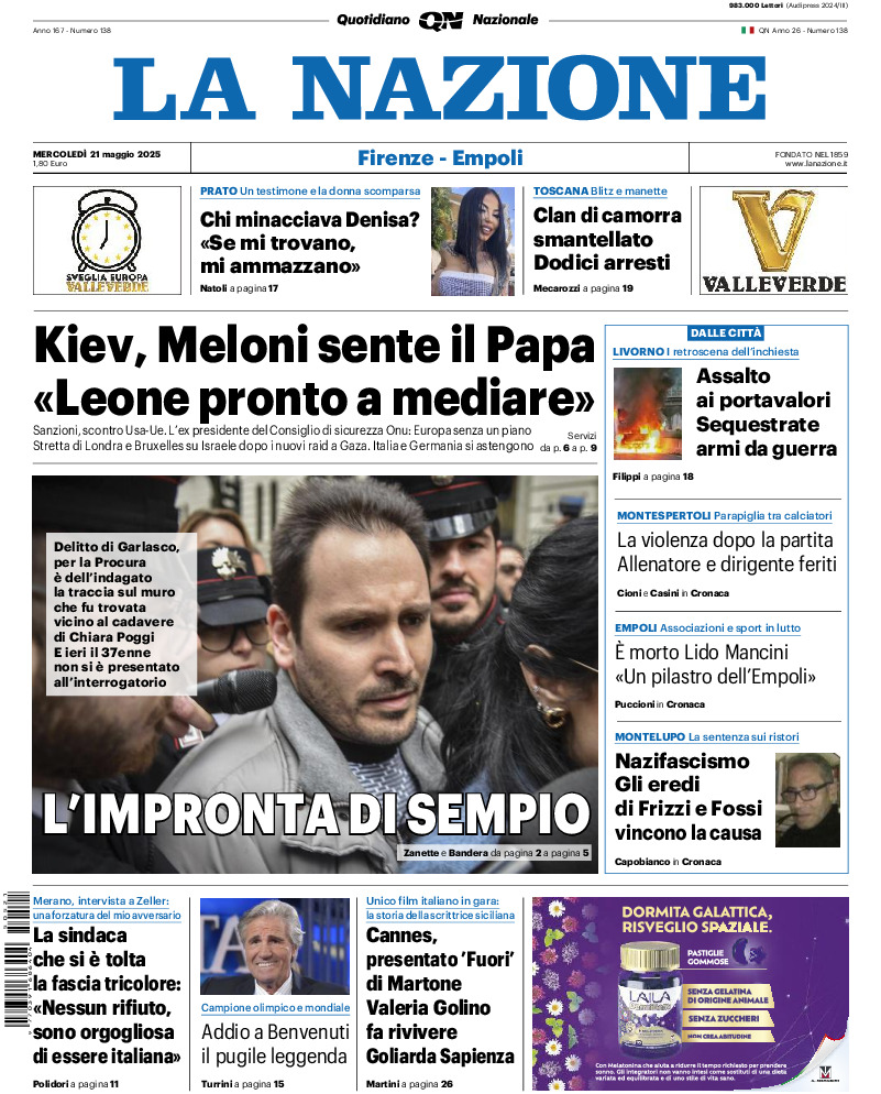 Prima-pagina-la nazione-edizione-di-oggi-20250521